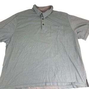 Arrow USA Men’s 3XL Big & Tall Polo Shirt Blue Gray Pocket Short Sleeve